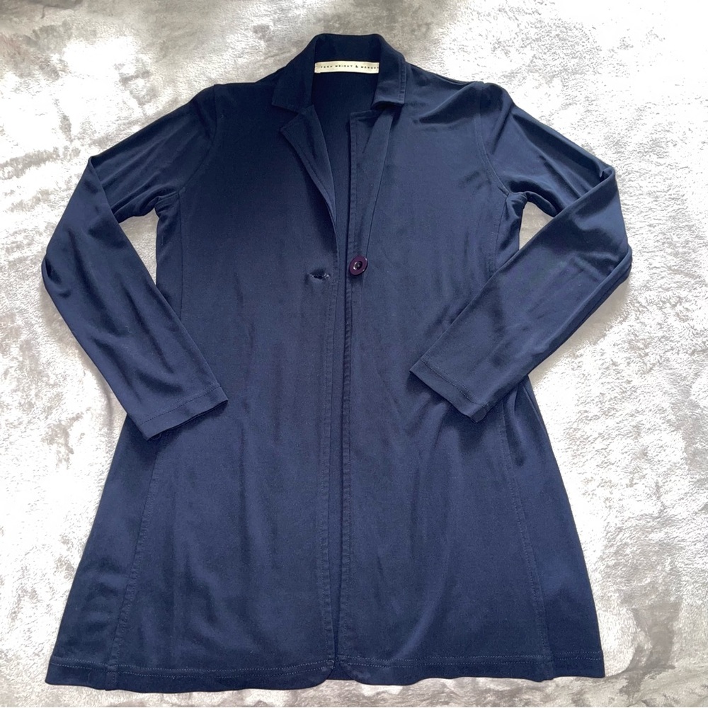 Fenn Wright Manson long sleeve navy blue cardigan